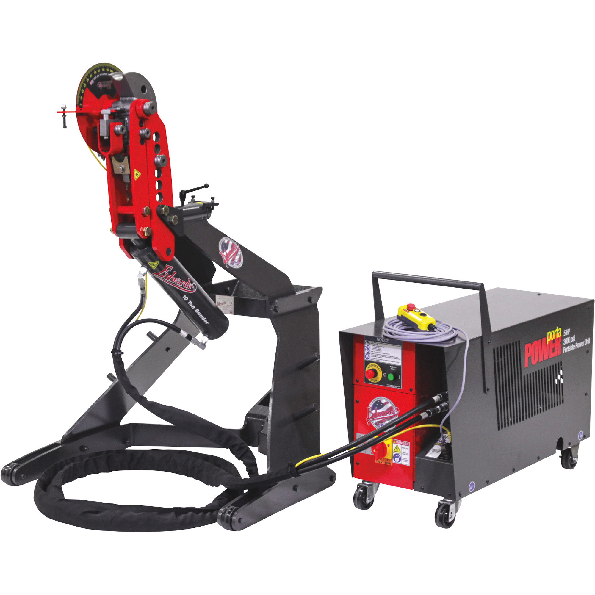 Edwards 10-Ton Hydraulic Bender, 3-Phase, 230 Volt, Model# HAT1020